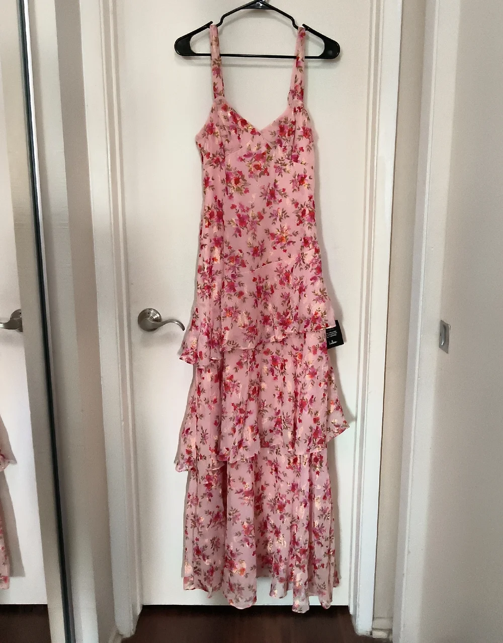 Lulu's Pink Floral Maxi Dress (BRAND NEW) - Picture 6 of 9